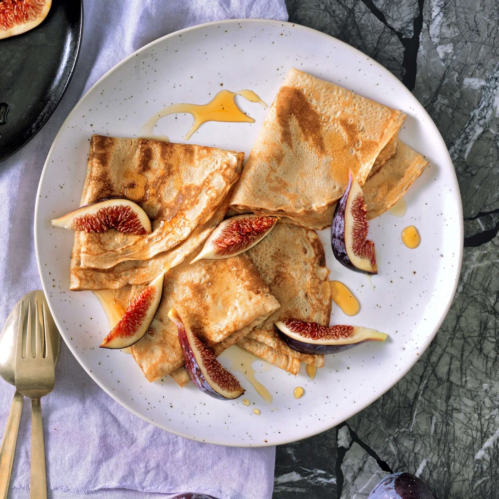 Marroni-Crêpes mit Feigen