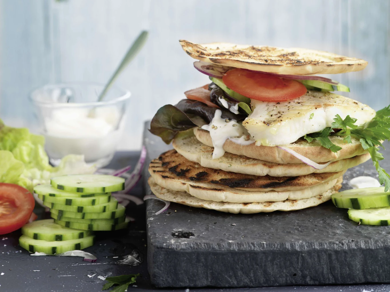 Sandwich de poisson à la grecque