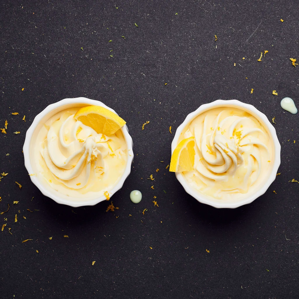 Soft ice citron avec sauce au limoncello