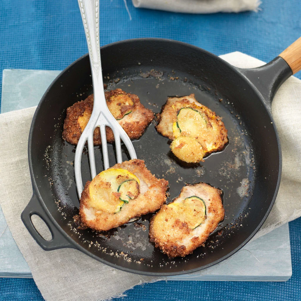 Kalbsschnitzel mit Zucchetti