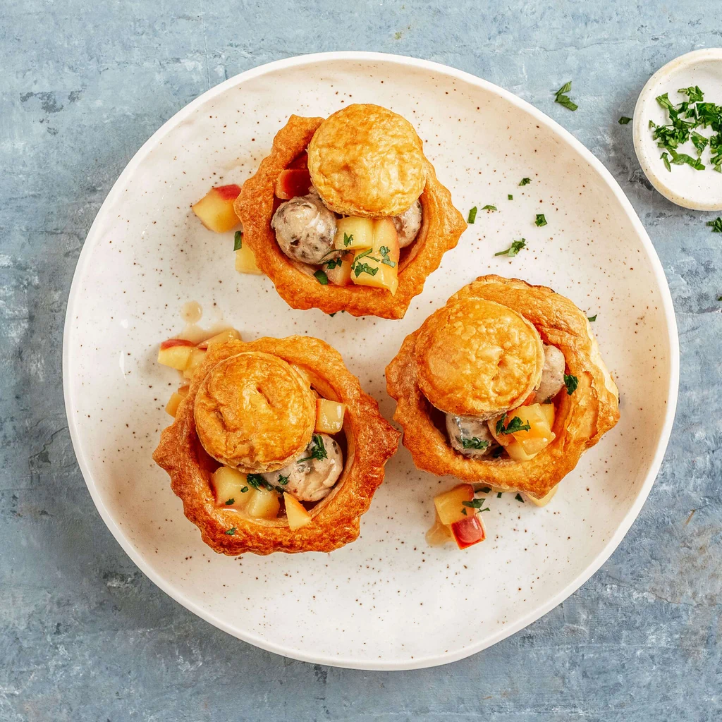 Pastetli mit Apfel-Brät-Füllung