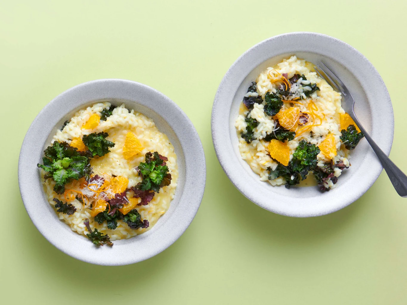 Flower-Sprouts-Risotto mit Orangen