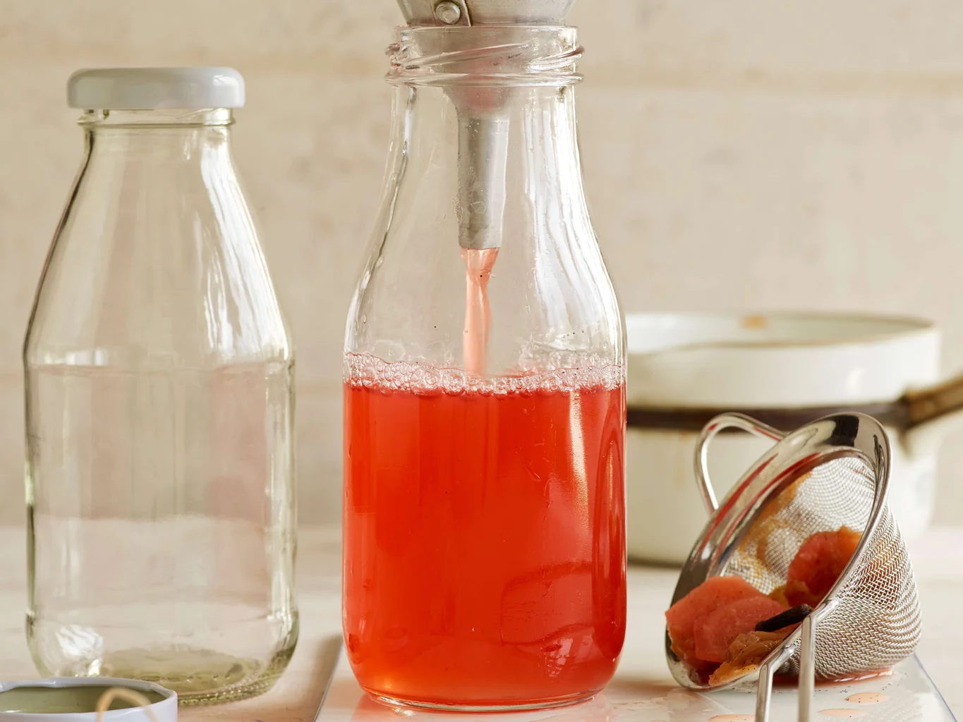 Sirop de gingembre et rhubarbe à la vanille