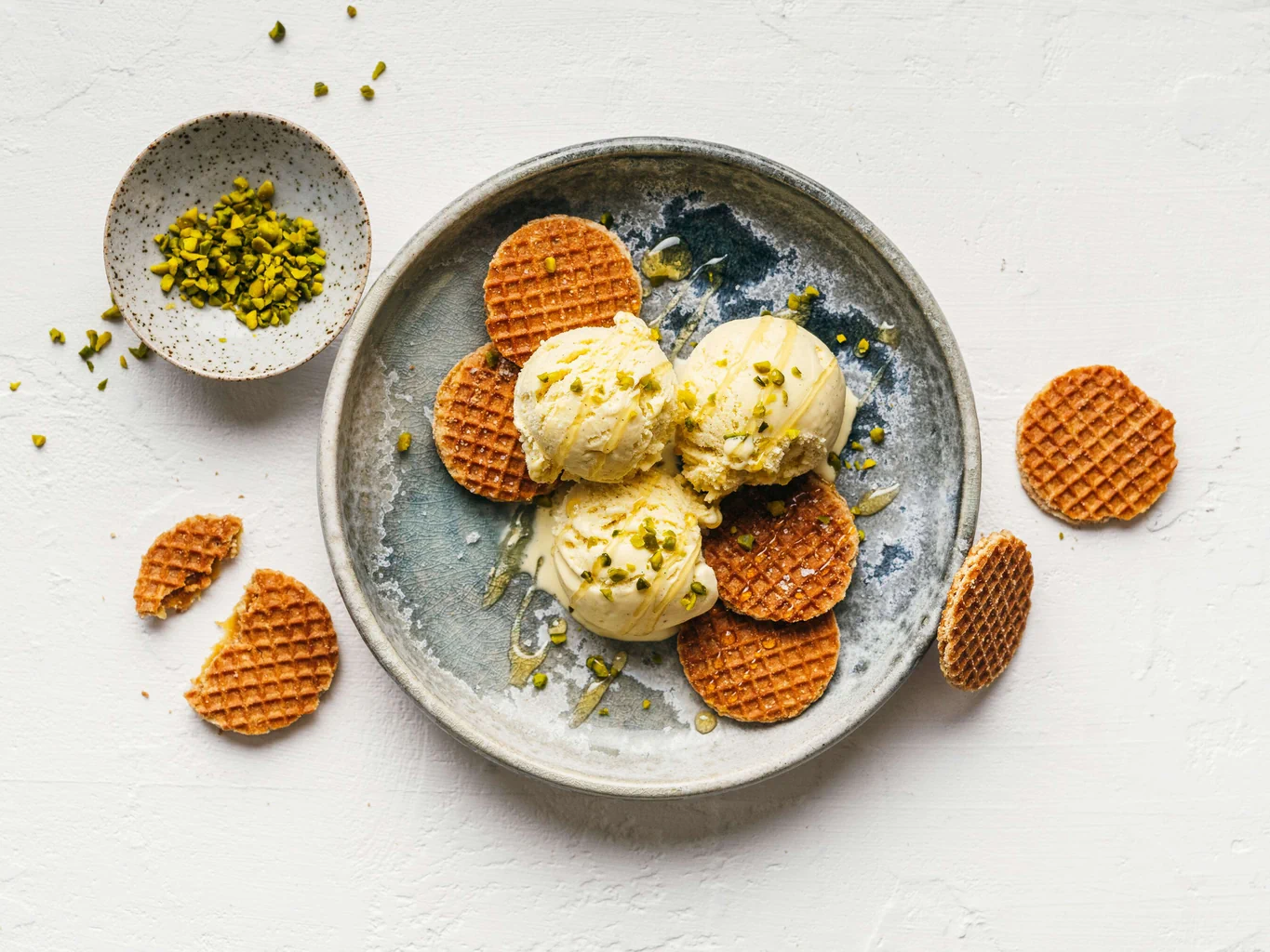 Glace au miel et à la fleur de sel