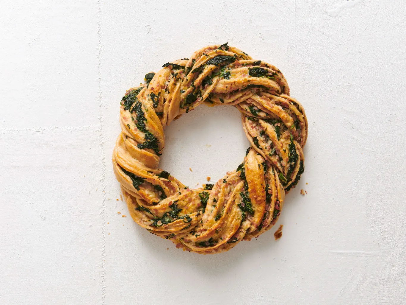 Couronne au jambon et aux épinards avec fromage
