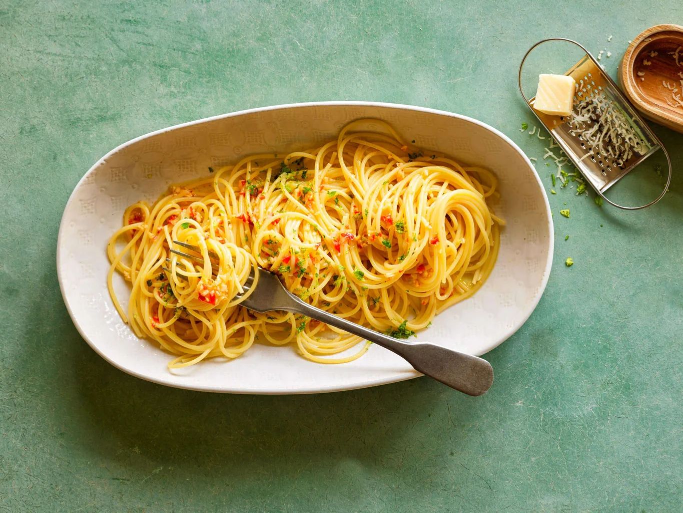 Spaghetti aglio, olio e peperoncino