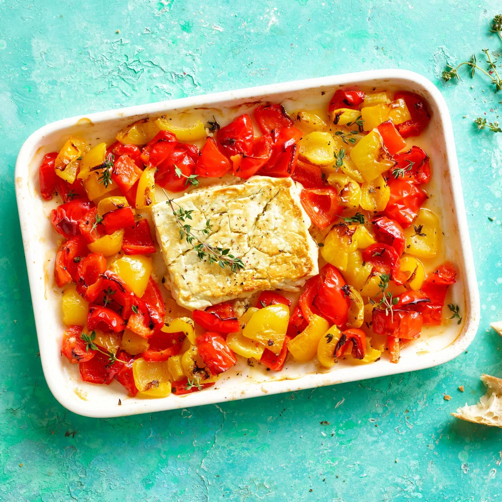 Ofen-Feta mit Peperoni