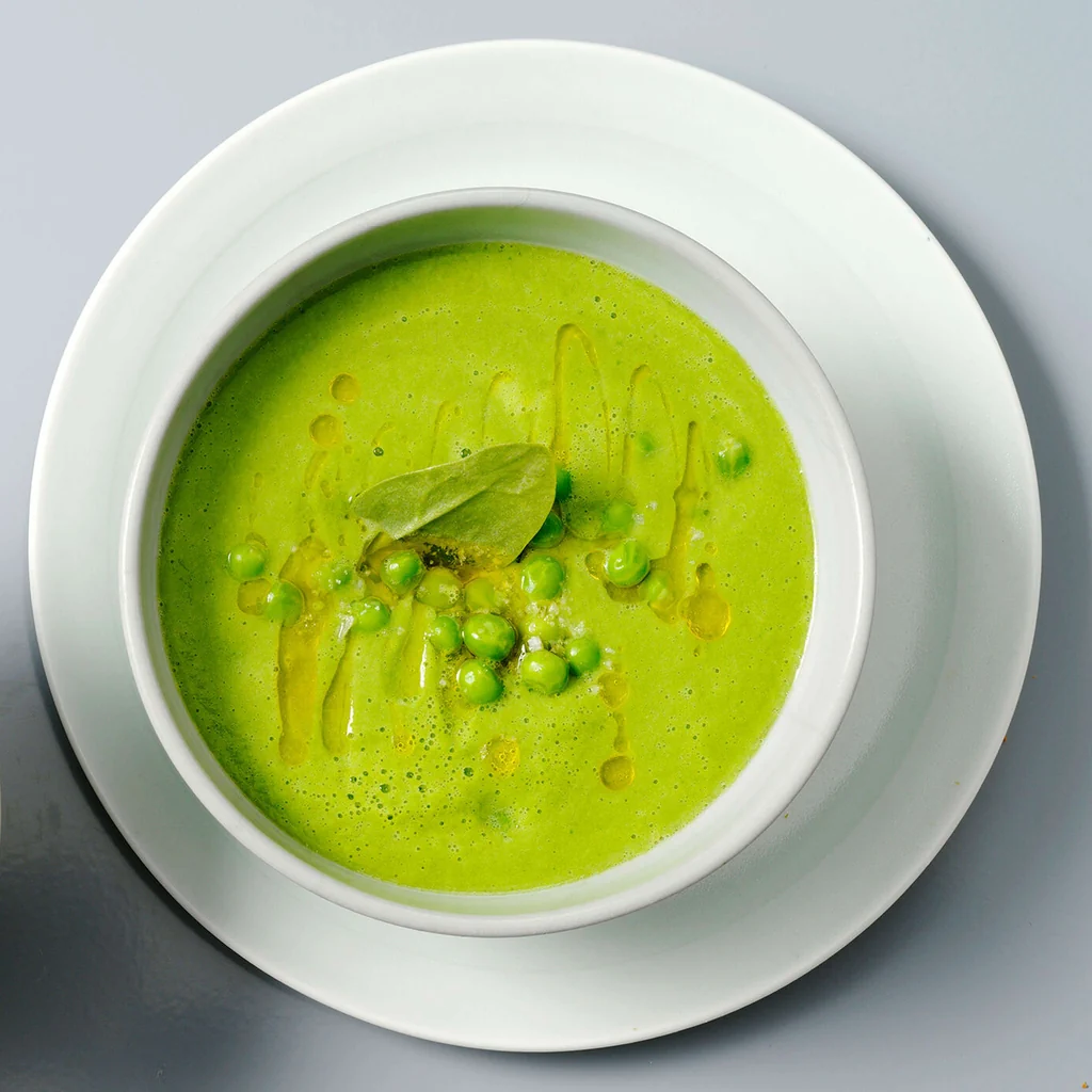 Erbsensuppe mit Spinat