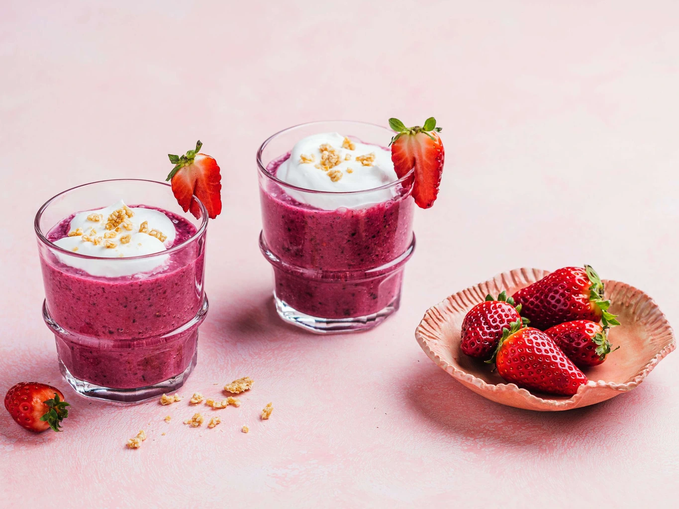 Veganer Beeren-Vanille-Shake