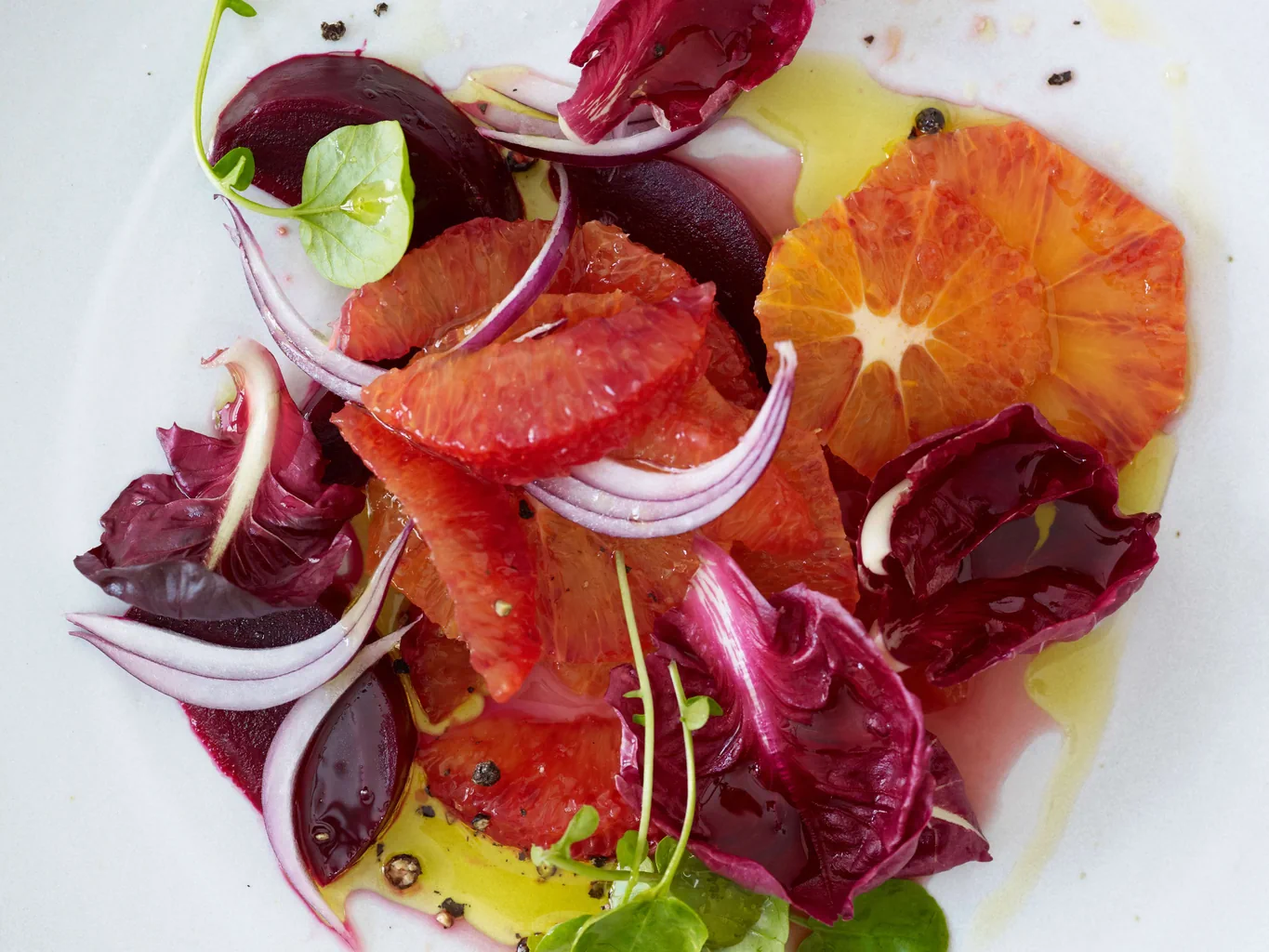 Salade d’oranges et de betteraves rouges