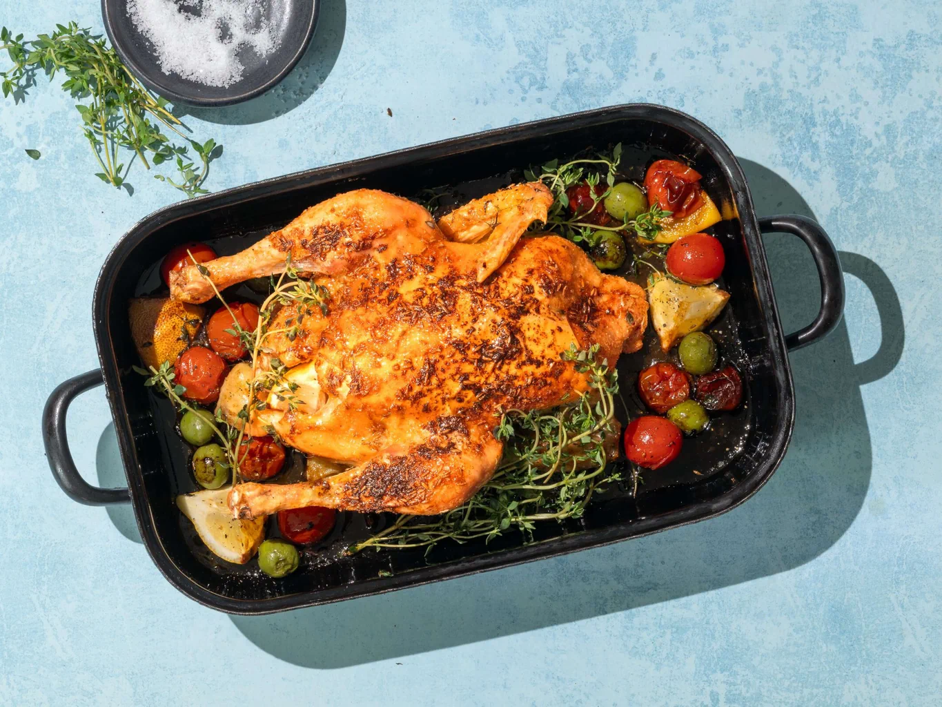 Grill-Poulet mit Thymian, Zitrone und Kreuzkümmel