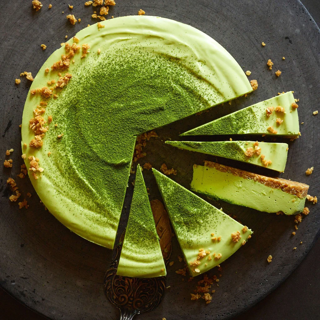 Cheesecake al matcha