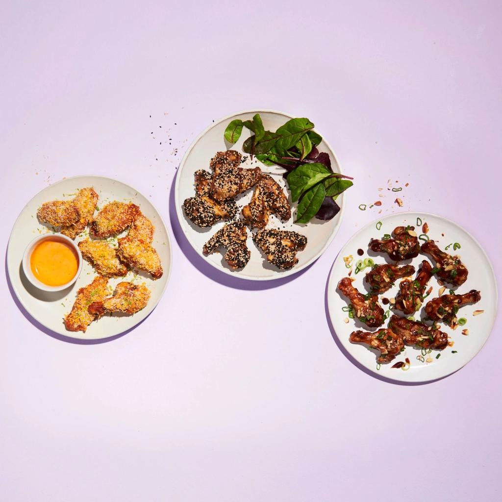 Ali di pollo in tre varianti