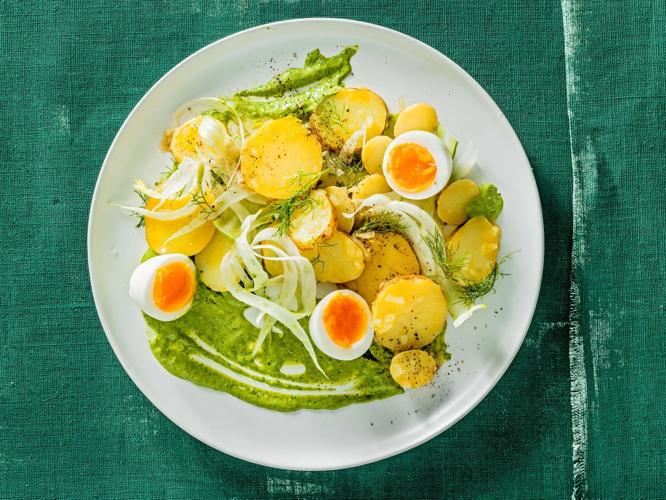 Salade de pommes de terre verte