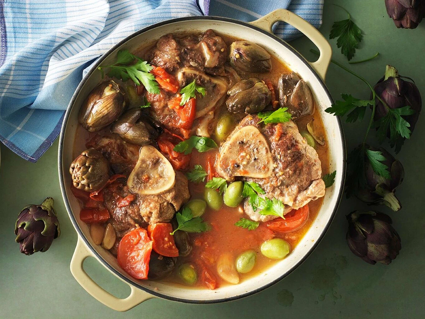Ossobuco aux olives vertes