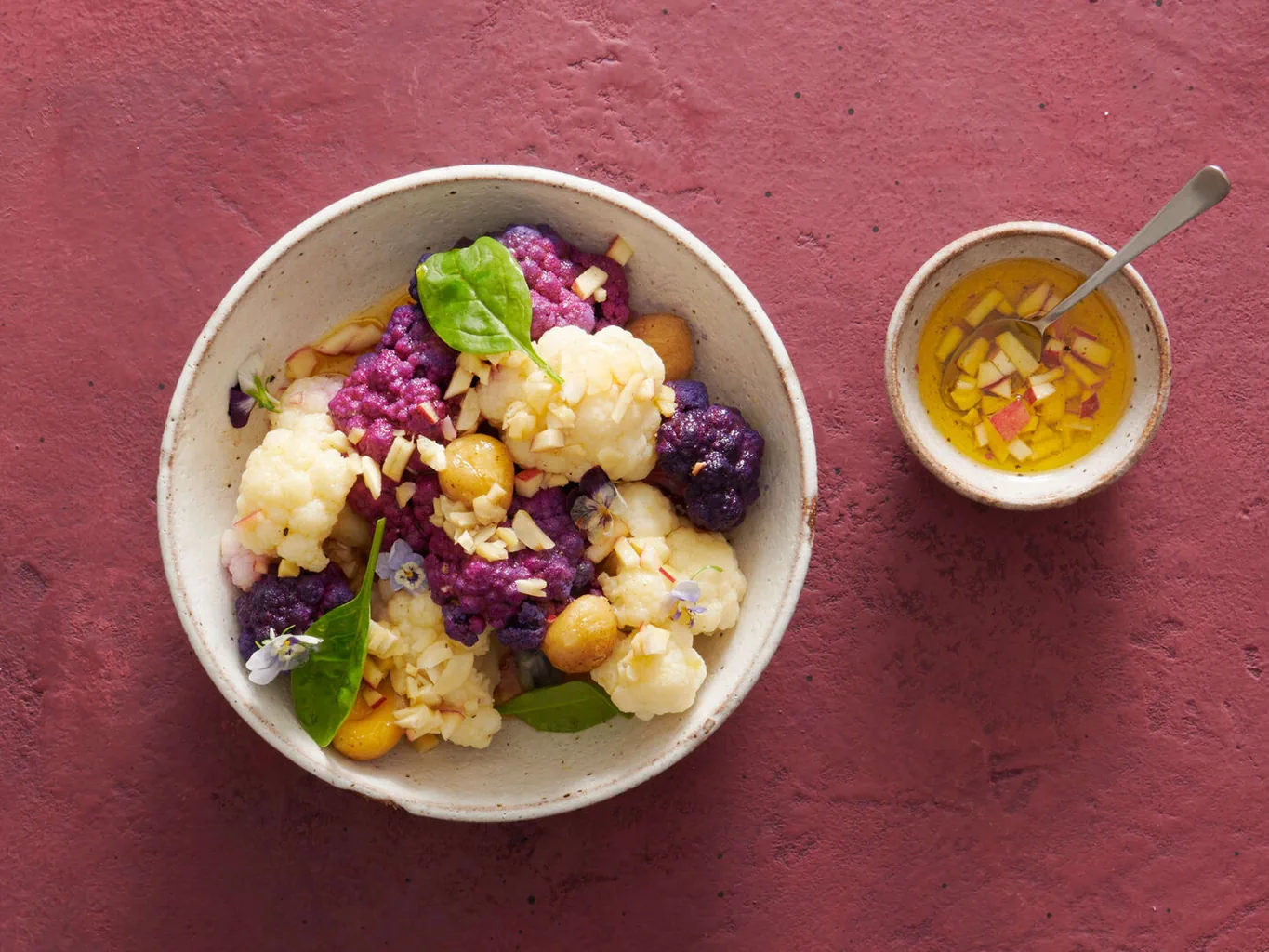 Cavolfiore con vinaigrette alle castagne