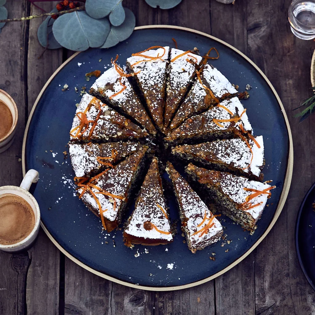 Mohnkuchen mit Orangen