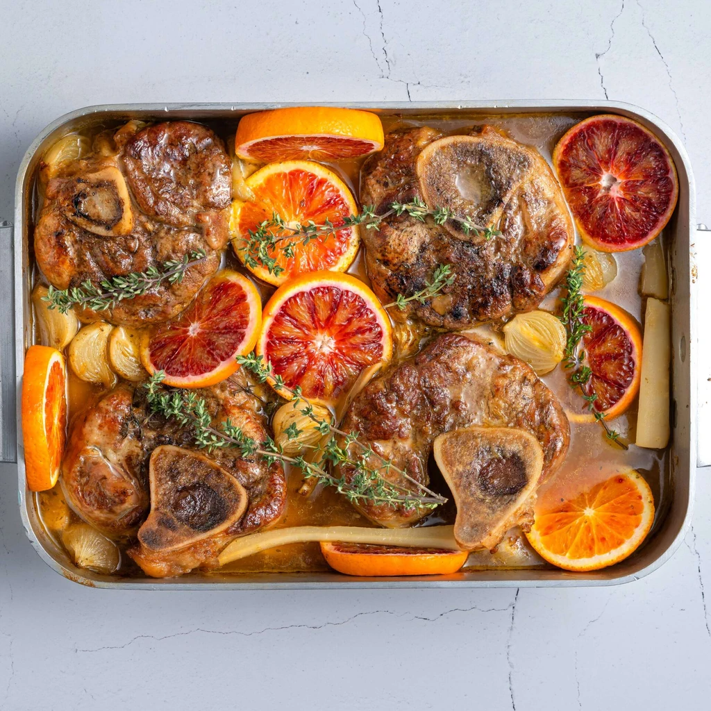 Jarrets de veau aux oranges sanguines