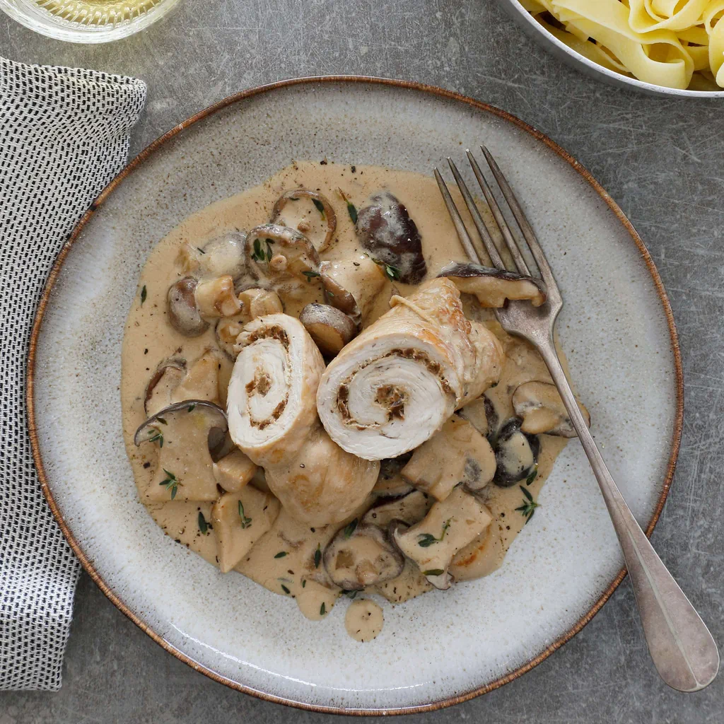 Paupiettes de dinde avec champignons 