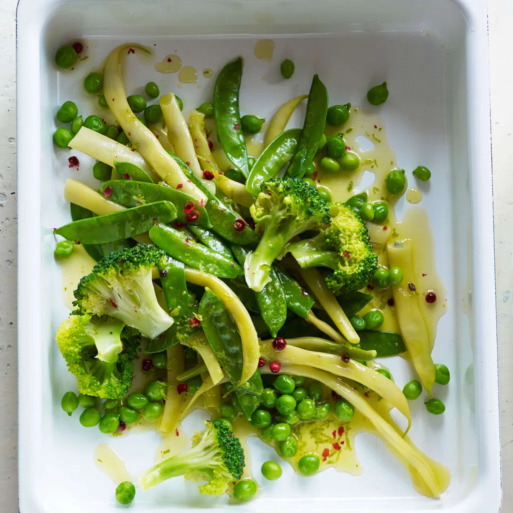 Gartengemüse mit Limetten-Butter-Sauce