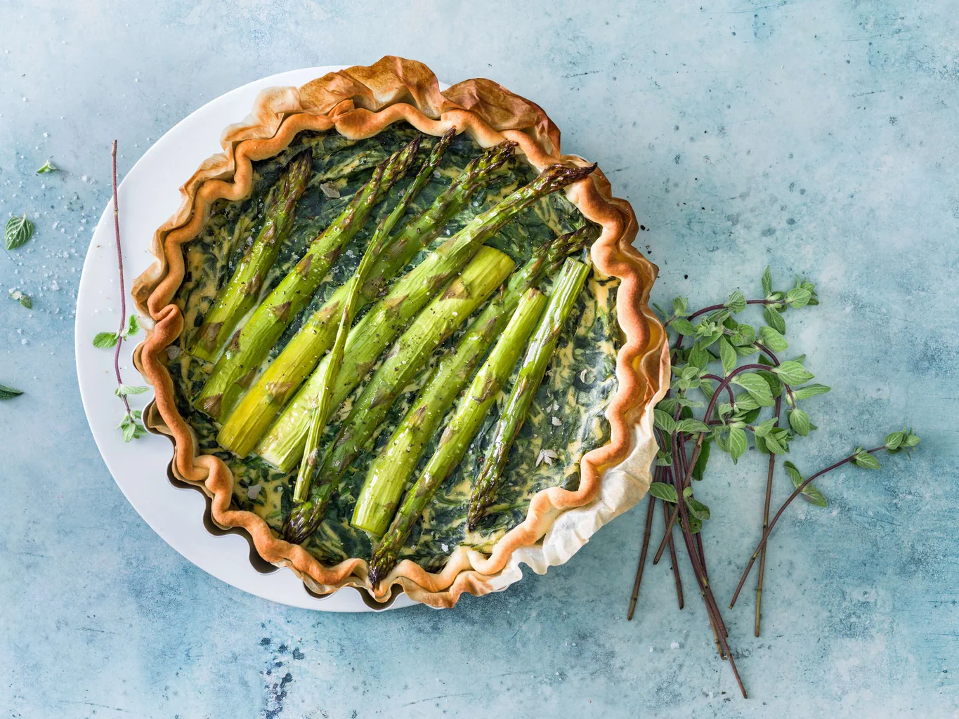 Vegane Spargel-Quiche