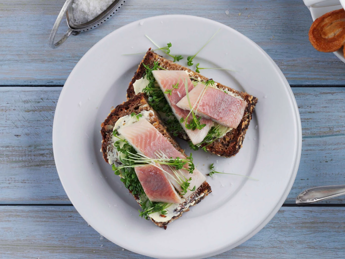 Kresse-Forellen-Brot