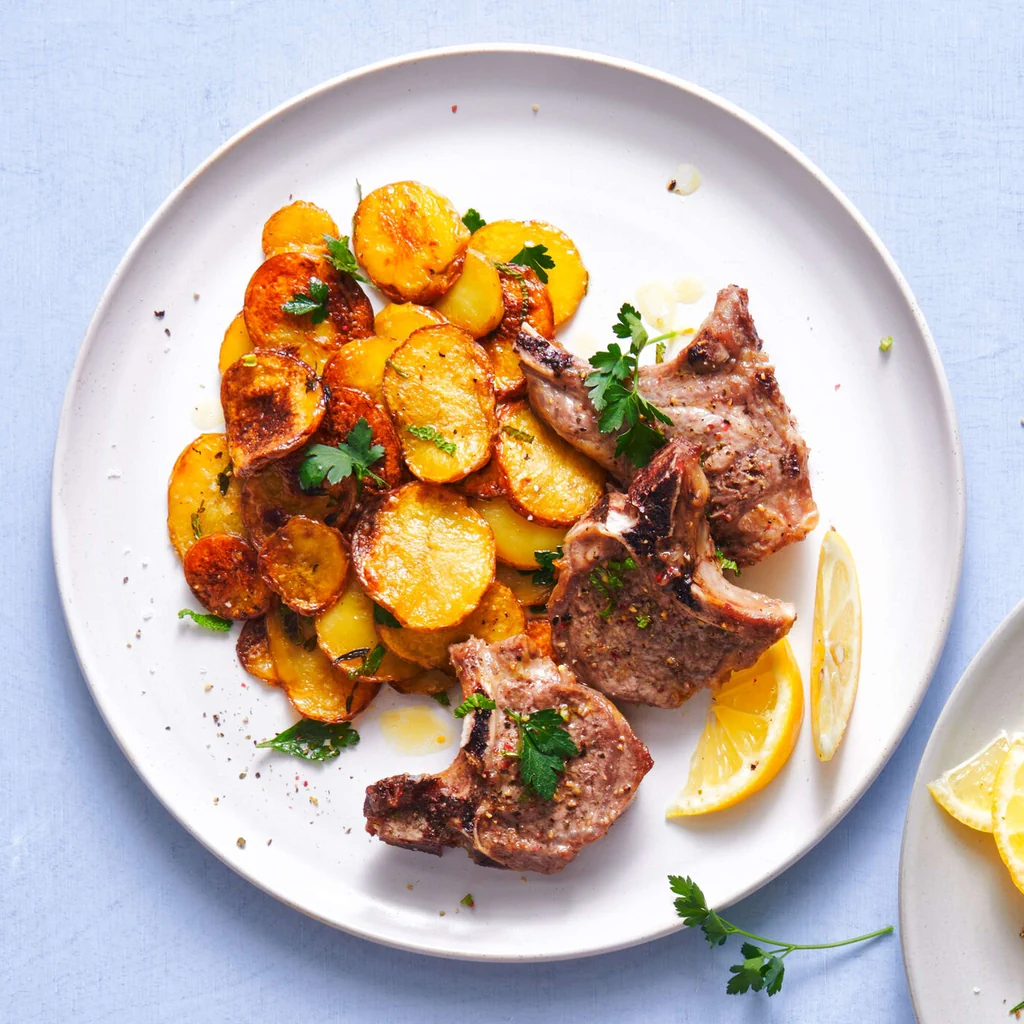 Lammkoteletts mit Kartoffelsalat