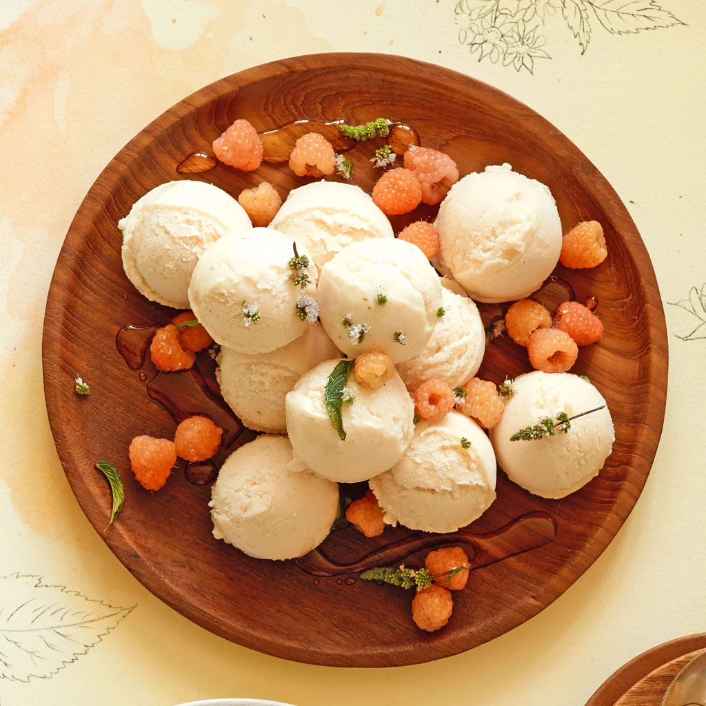 Himbeer-Nektarinen-Sorbet