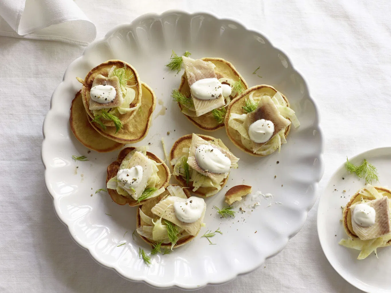 Blini mit Forellenfilet