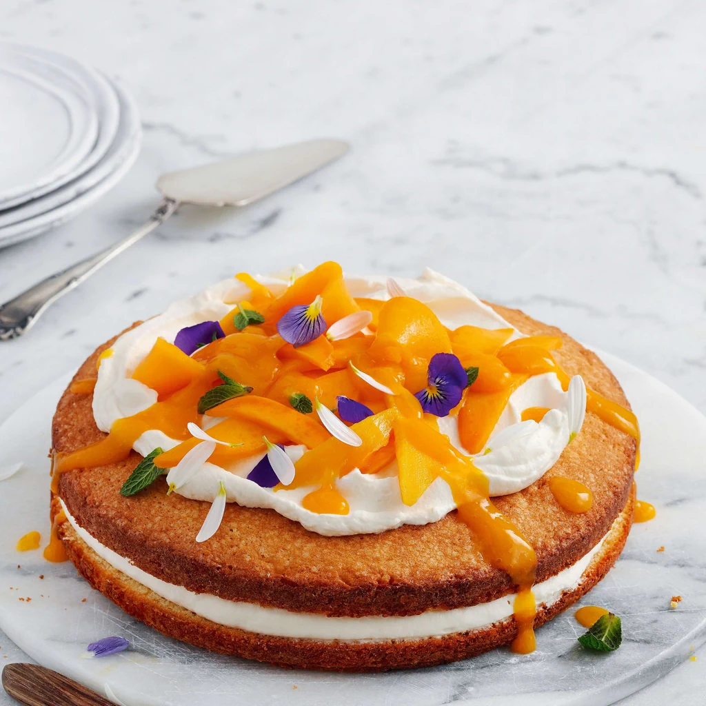 Sponge cake à la mangue