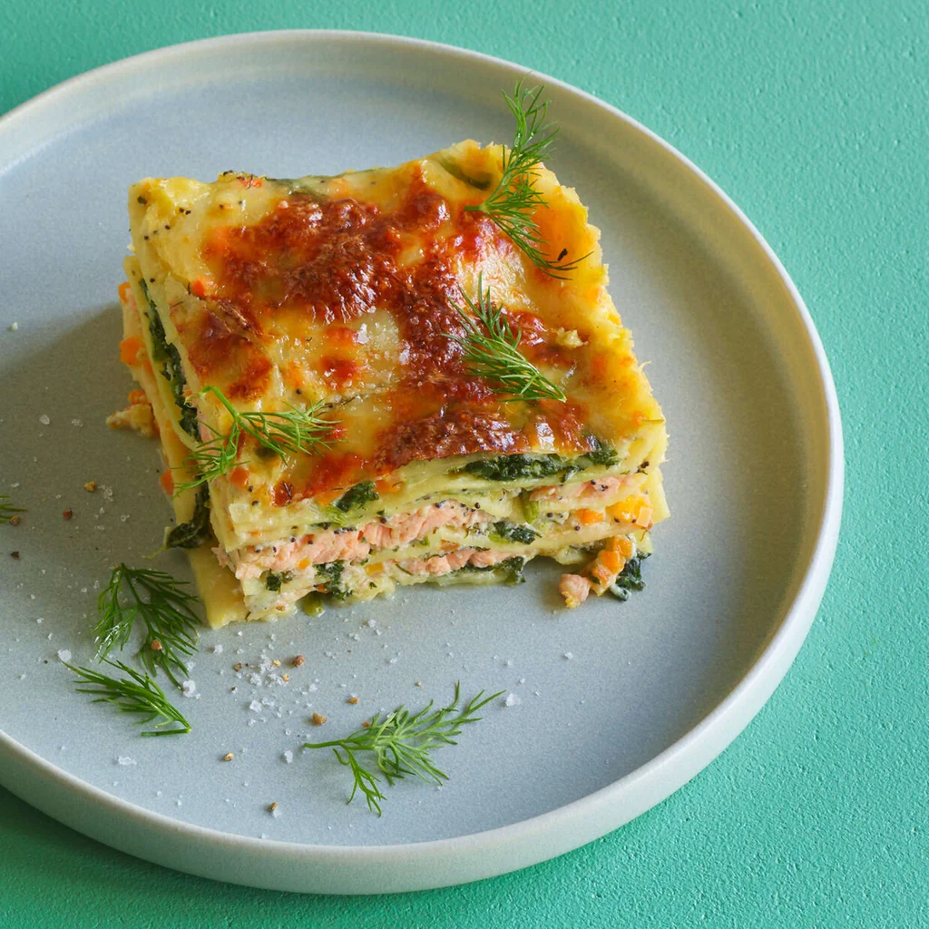 Lasagne al salmone e agli spinaci