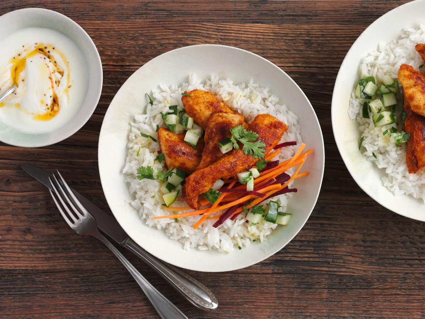Curry-Kaninchen-Bowl