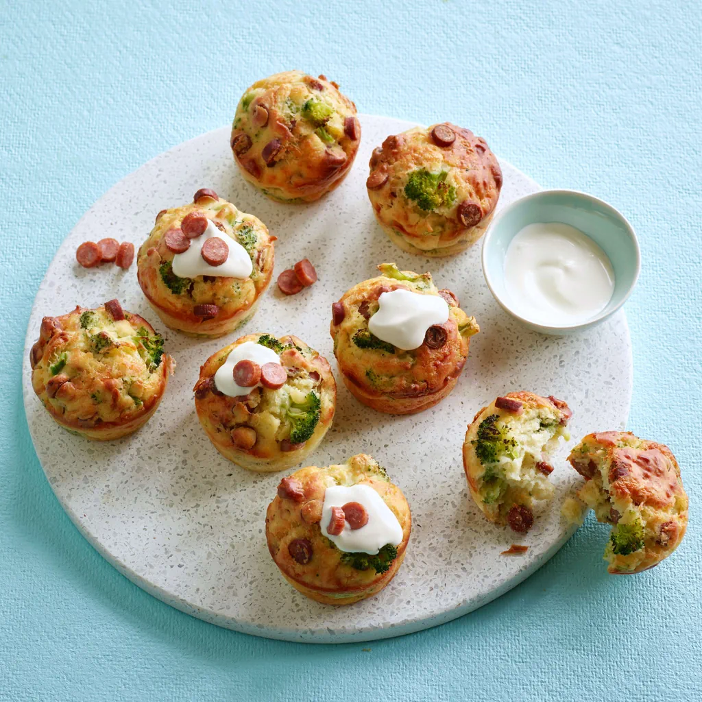 Muffins aux minipic, brocolis et fromage