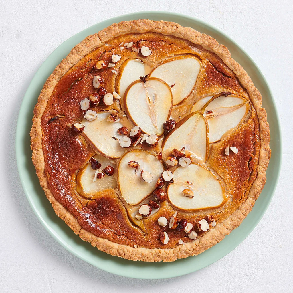 Crostata alle nocciole e alle pere