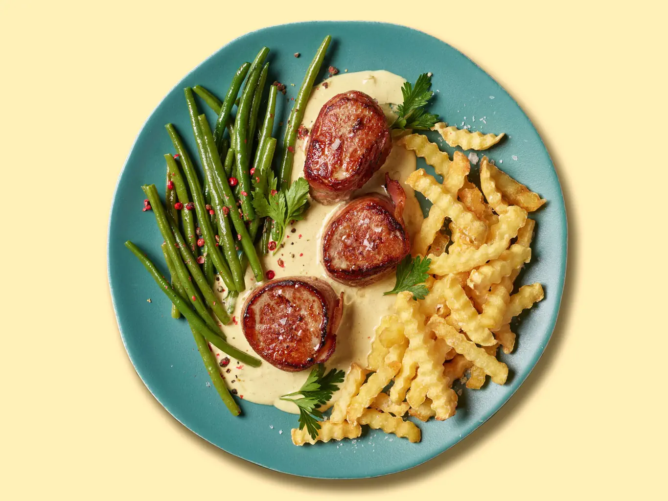 Médaillons de porc avec sauce moutarde