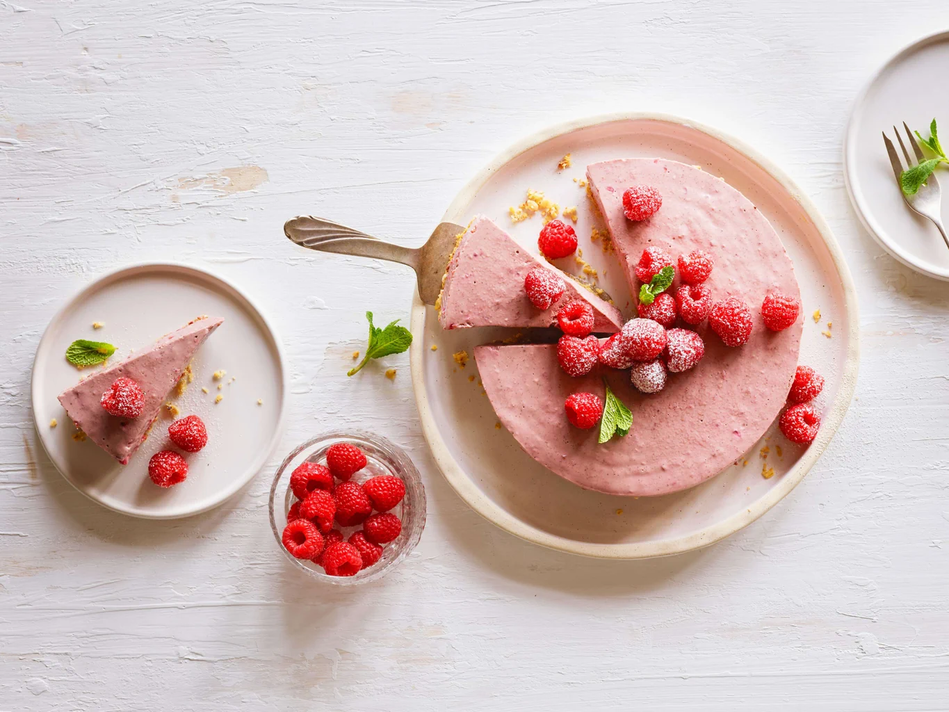 Açai-Himbeer-Cheesecake