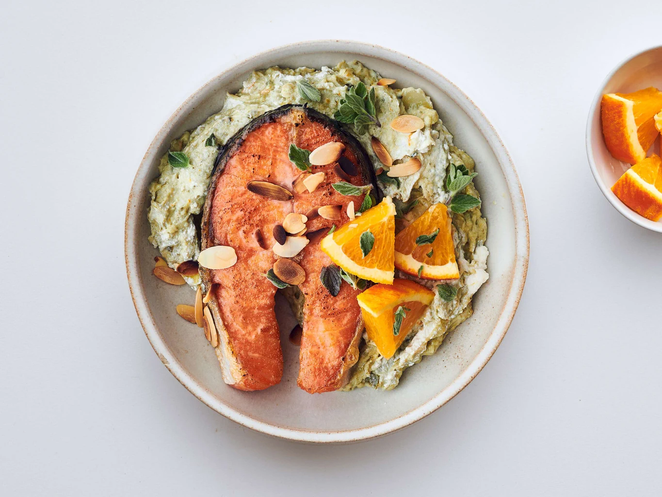Lachs auf Ricotta-Lauch-Püree