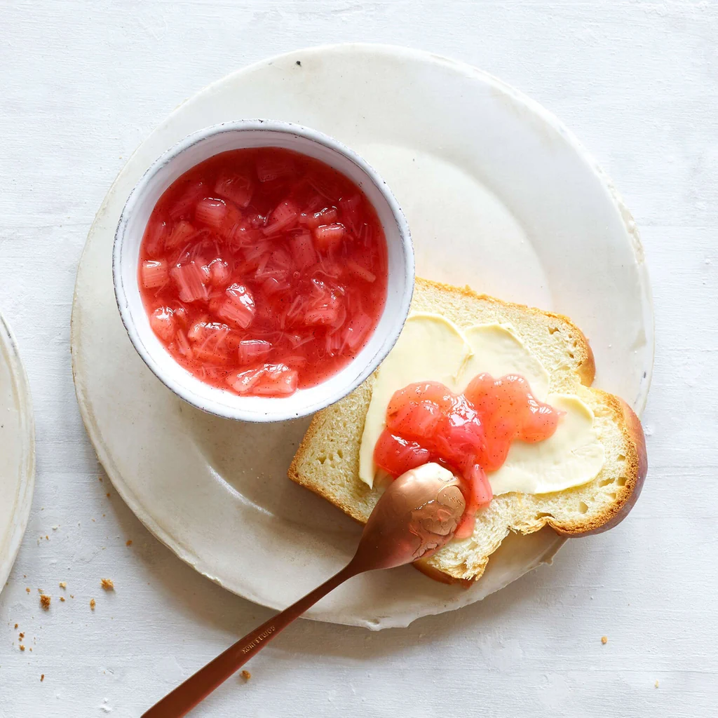 Confiture de rhubarbe à la vanille