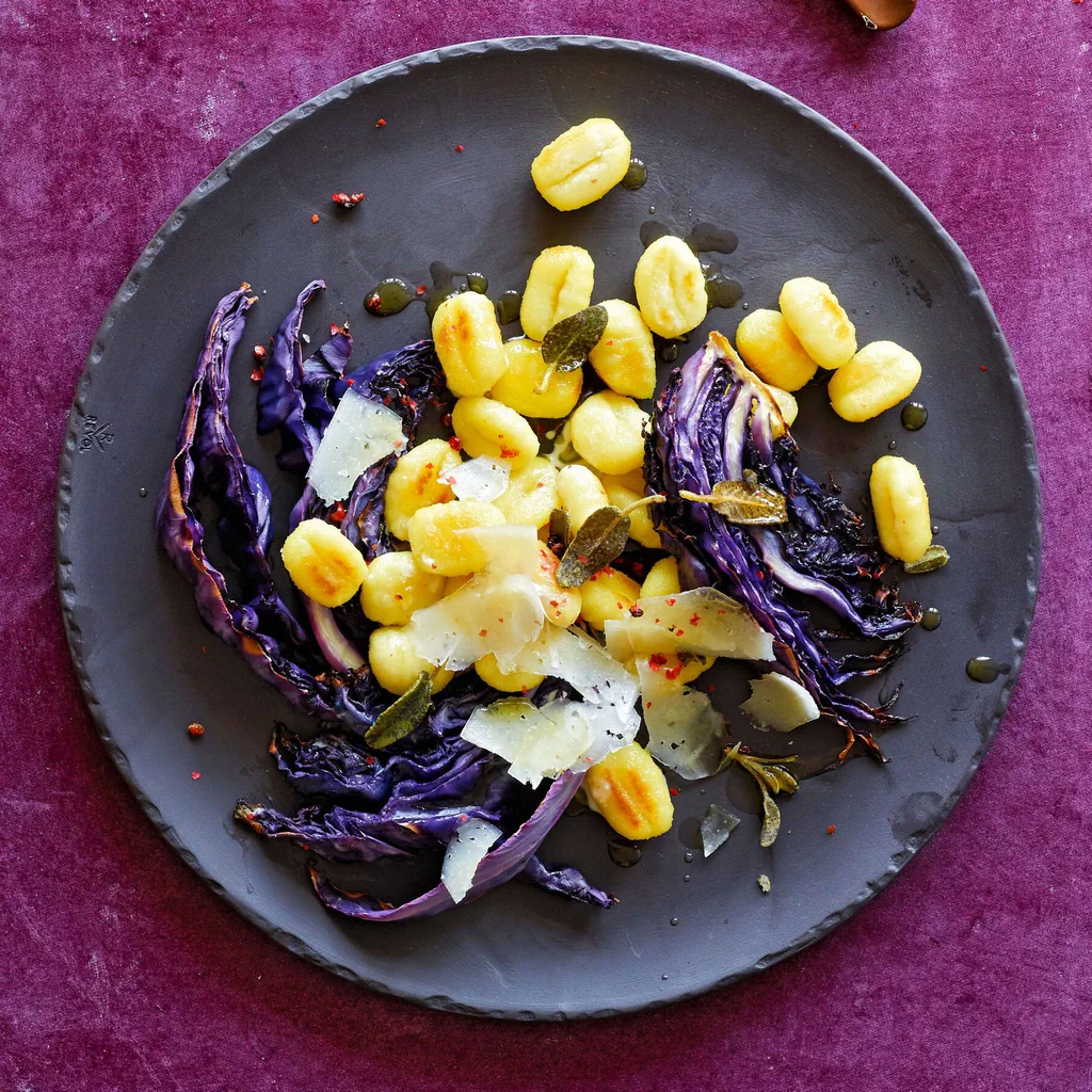 Gnocchi mit geröstetem Rotkohl