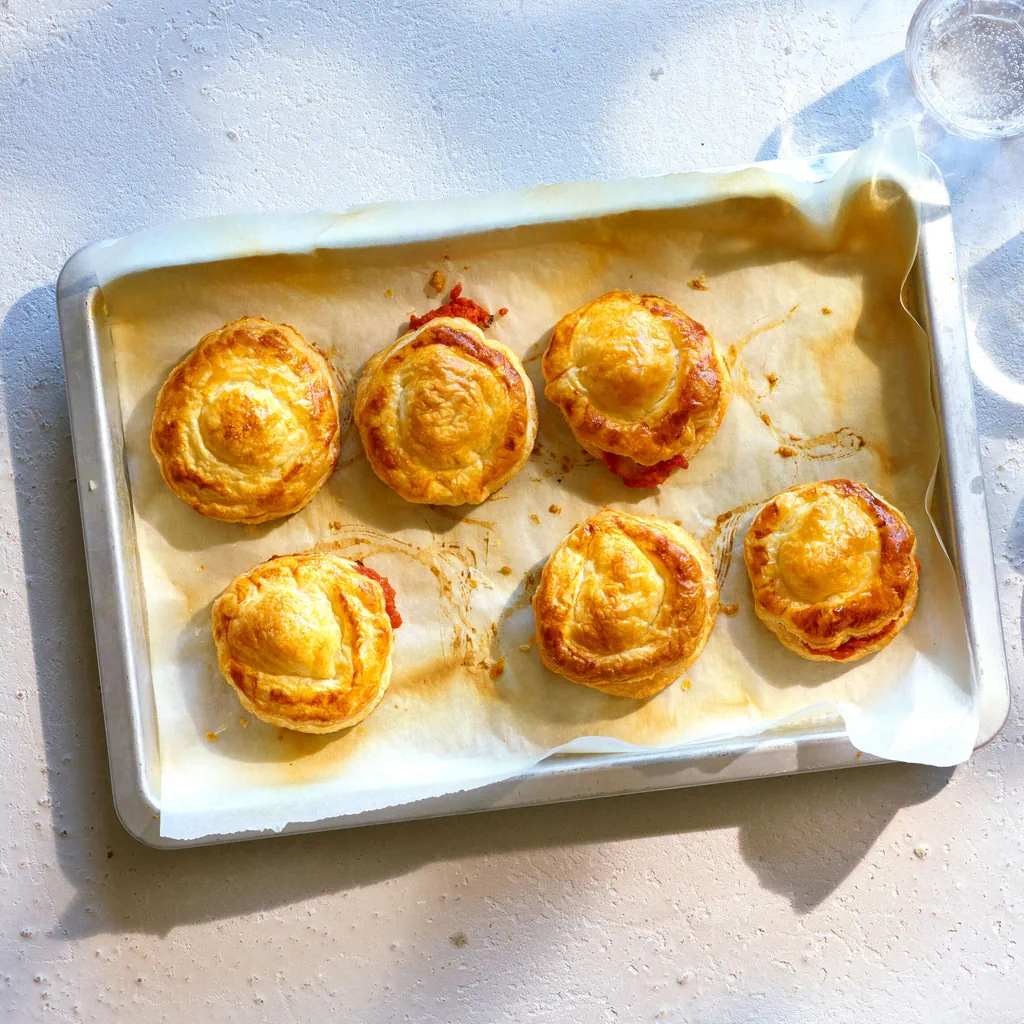 Rustici con mozzarella e pomodoro