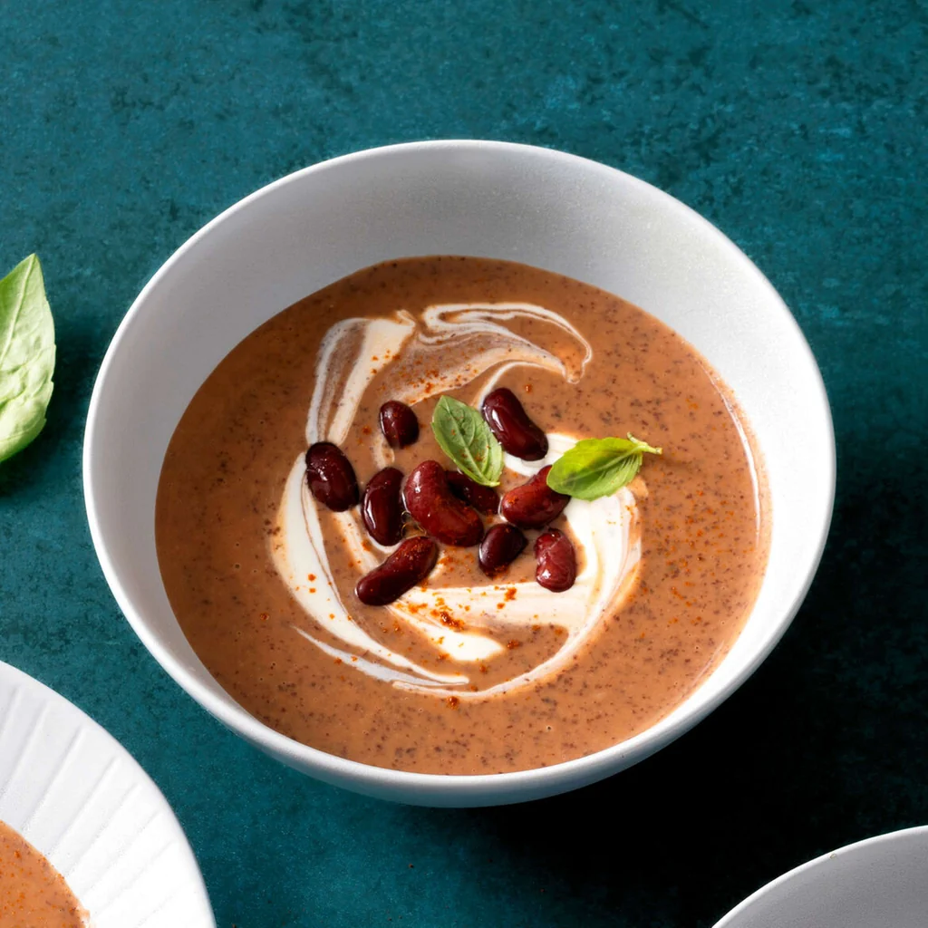 Velouté de haricots rouges avec crème acidulée
