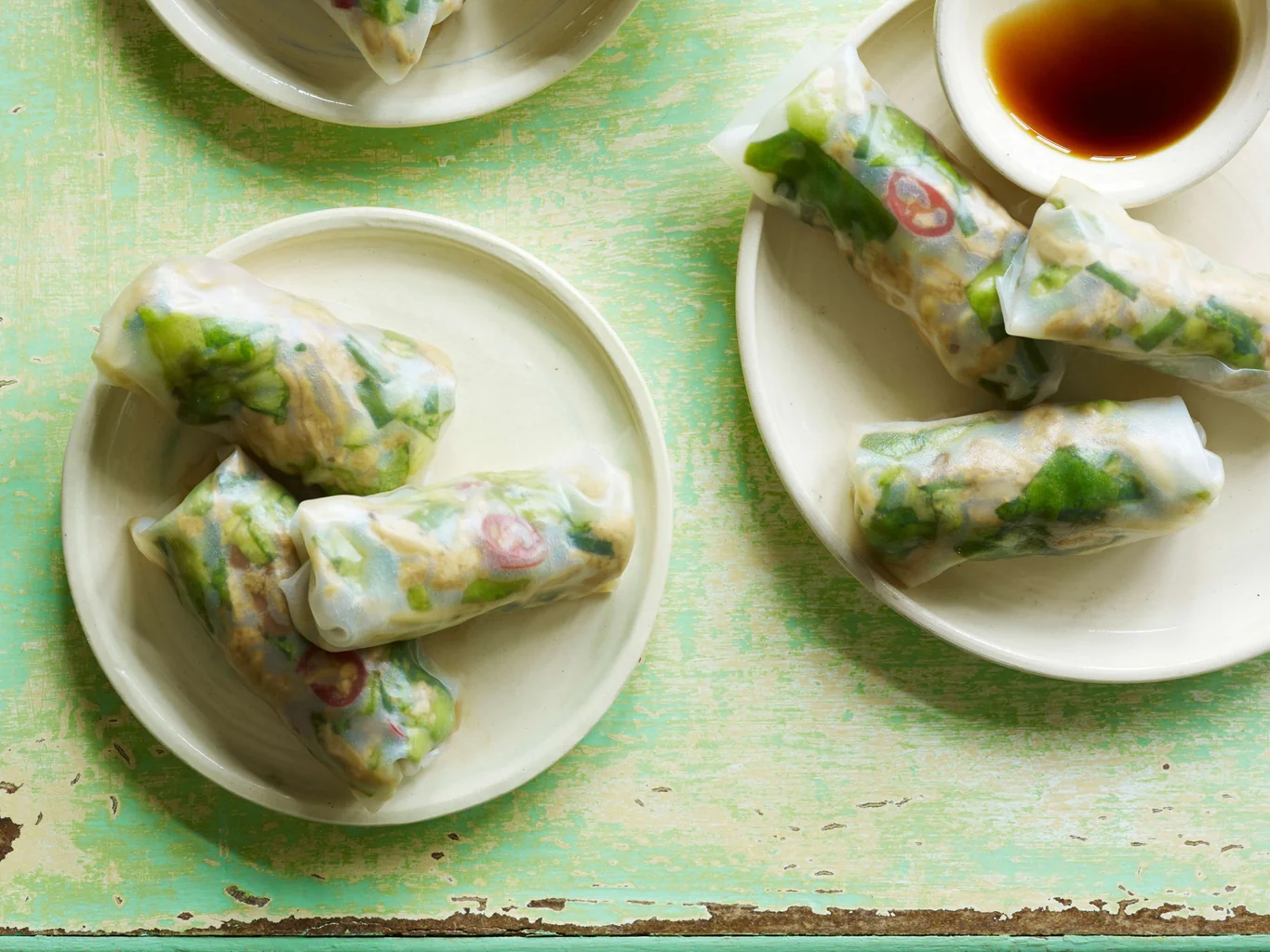 Rouleaux d’été farcis au tofu et laitue pommée