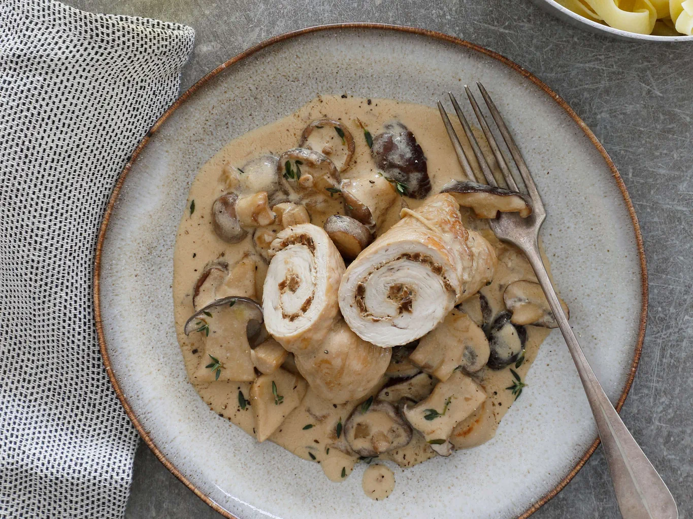Paupiettes de dinde avec champignons 