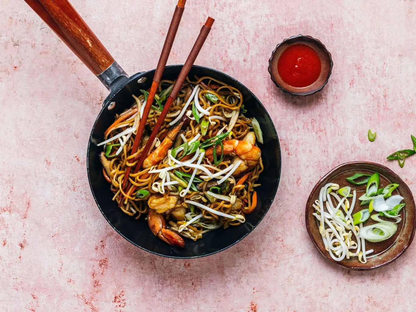 Mie noodles ai gamberetti Hong Kong style