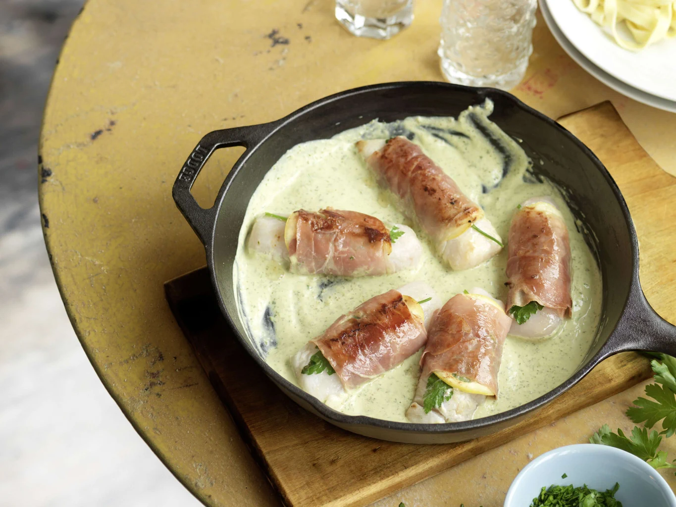 Fisch-Saltimbocca mit Zitrone