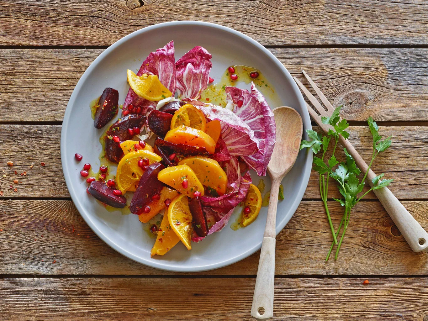 Salade de courge à la betterave rouge