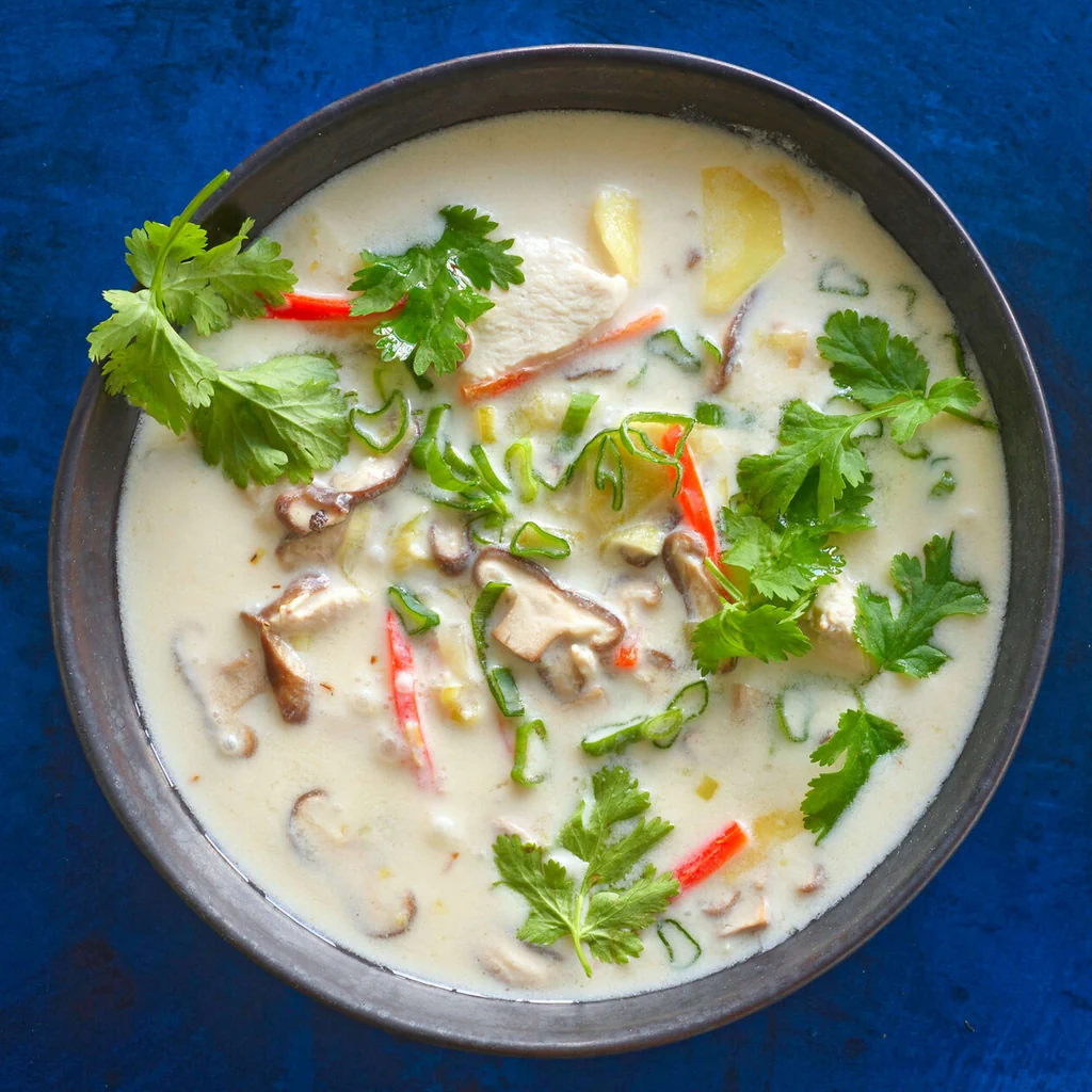 Tom kha gai aux shiitakés