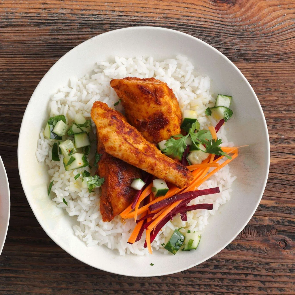 Curry-Kaninchen-Bowl