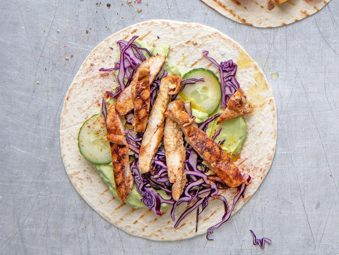 Poulet-Avocado-Tortillas