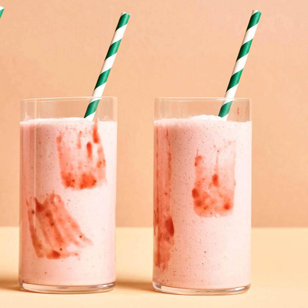 Milkshake fragole e tahina